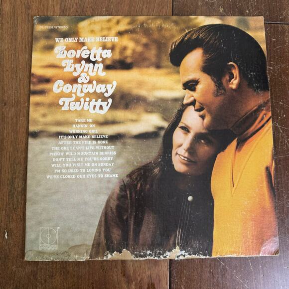 Loretta Lynn & Conway Twitty We Only Make Believe LP Vinyl Record Decca Records - Picture 1 of 5